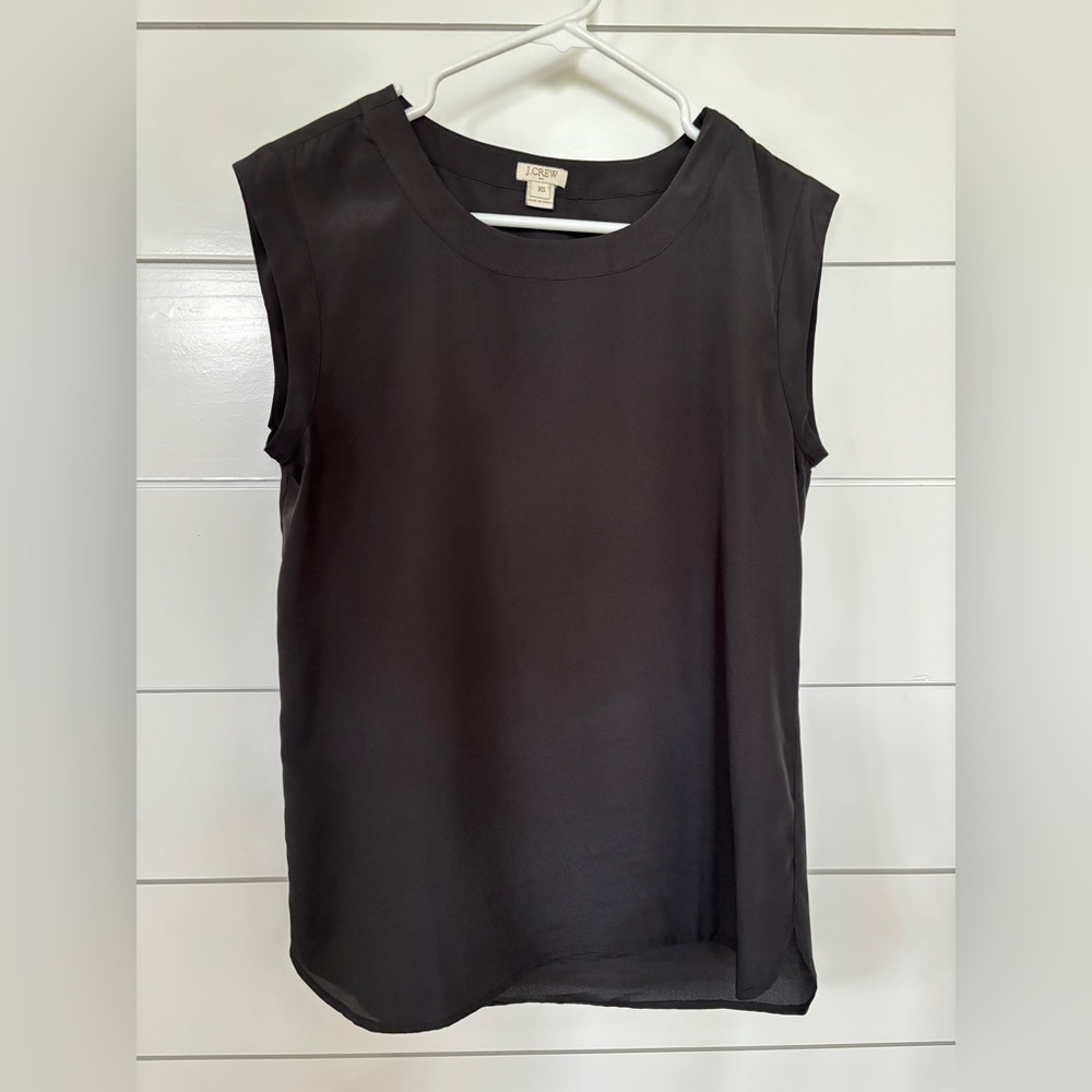 J. Crew Black Sleeveless Blouse